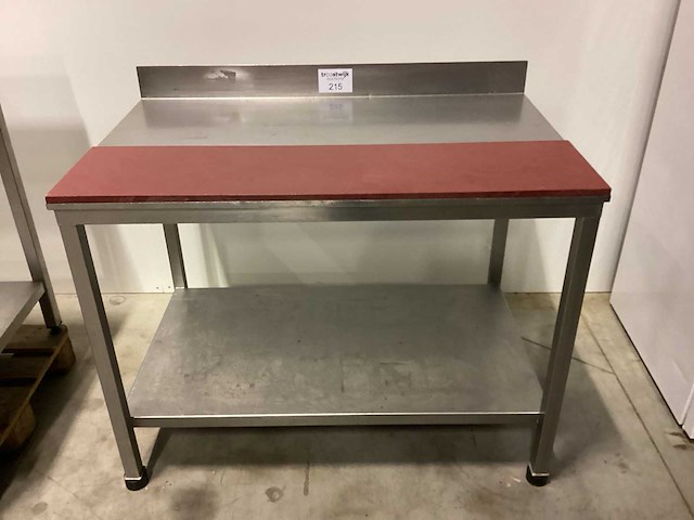 Rvs werktafel met 1/2 teflon rvs werktafel - afbeelding 1 van  2