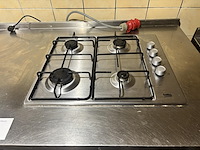Rvs werktafel met 4 pits gasvuur - afbeelding 2 van  2