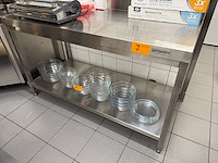 Rvs werktafel met bodemschap ggmgastro