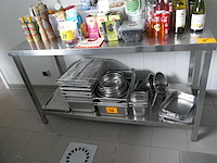 Rvs werktafel met bodemschap - afbeelding 2 van  3