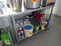 Rvs werktafel met bodemschap