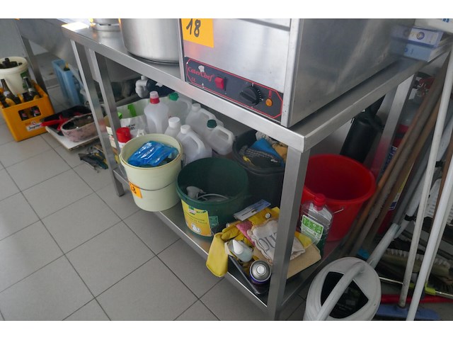 Rvs werktafel met bodemschap - afbeelding 2 van  2