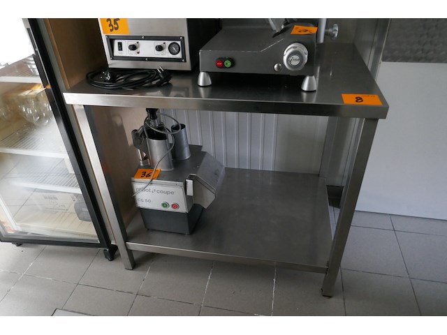 Rvs werktafel met bodemschap - afbeelding 1 van  2