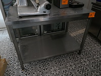 Rvs werktafel met bodemschap - afbeelding 1 van  4
