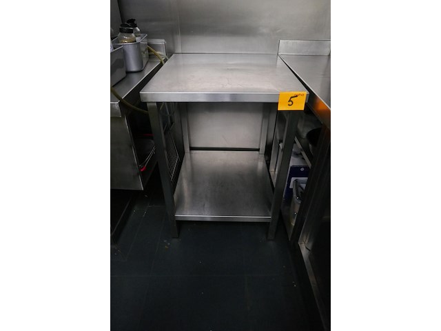 Rvs werktafel met bodemschap - afbeelding 1 van  3