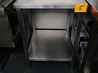 Rvs werktafel met bodemschap