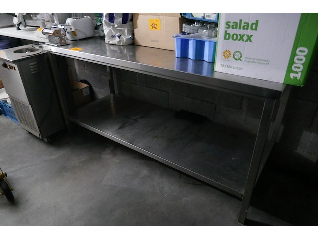 Rvs werktafel met bodemschap - afbeelding 1 van  3