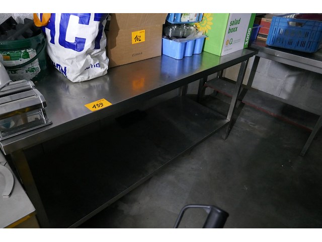 Rvs werktafel met bodemschap - afbeelding 2 van  3