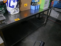 Rvs werktafel met bodemschap - afbeelding 2 van  3
