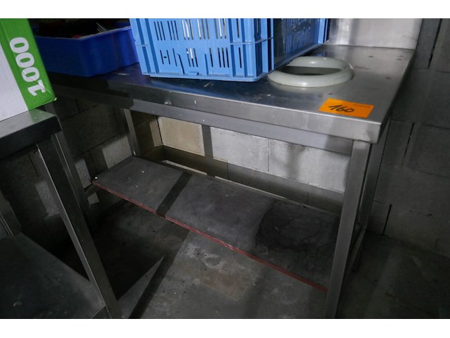 Rvs werktafel met bodemschap - afbeelding 1 van  4