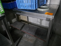Rvs werktafel met bodemschap - afbeelding 1 van  4