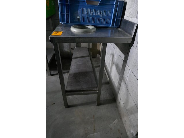 Rvs werktafel met bodemschap - afbeelding 2 van  4
