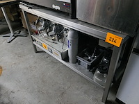 Rvs werktafel met bodemschap - afbeelding 2 van  2