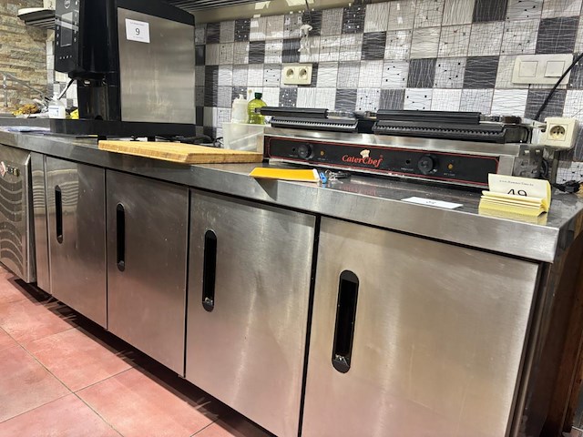 Rvs werktafel met koelin diamond - afbeelding 1 van  4