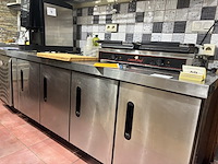 Rvs werktafel met koelin diamond