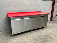 Rvs werktafel met kunststof snijblad
