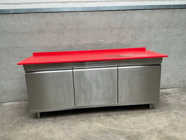 Rvs werktafel met kunststof snijblad - afbeelding 2 van  5