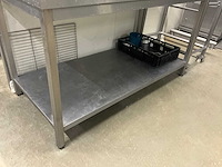 Rvs werktafel met legger onderaan - afbeelding 4 van  9