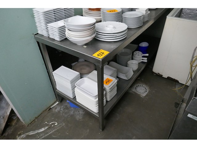 Rvs werktafel met onderstel - afbeelding 1 van  4