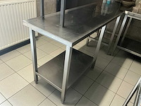 Rvs werktafel met opbouwrek - afbeelding 3 van  3
