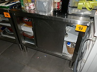 Rvs werktafel met schuifdeuren - afbeelding 1 van  2