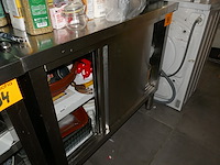 Rvs werktafel met schuifdeuren - afbeelding 2 van  2