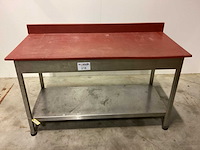 Rvs werktafel met teflon blad rvs werktafel - afbeelding 1 van  2