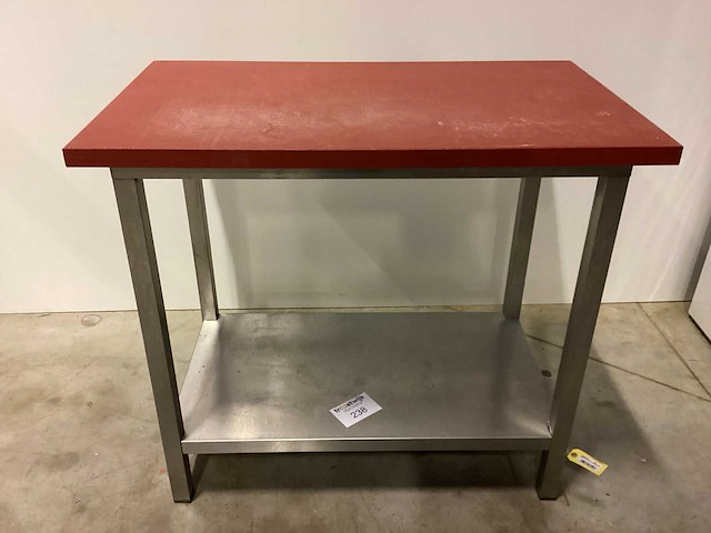 Rvs werktafel met teflon blad rvs werktafel - afbeelding 1 van  2