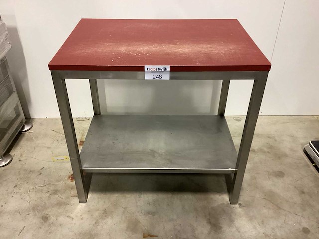 Rvs werktafel met teflon blad rvs werktafel - afbeelding 1 van  2