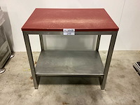 Rvs werktafel met teflon blad rvs werktafel - afbeelding 1 van  2