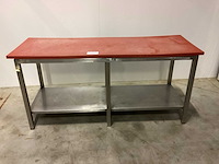 Rvs werktafel met teflon blad rvs werktafel - afbeelding 1 van  1