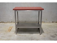 Rvs werktafel met teflon blad