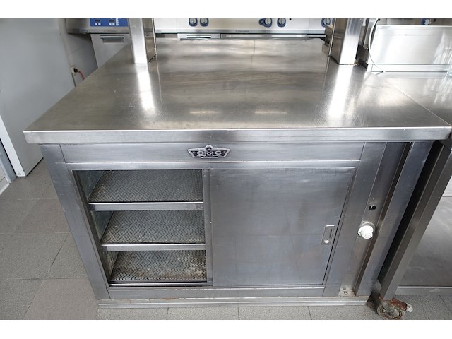 Rvs werktafel met warmtekast cmc - afbeelding 1 van  7