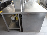 Rvs werktafel met warmtekast cmc - afbeelding 2 van  7