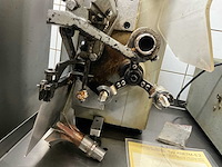 Rvs werktafel op wielen + appelschilmachine + broodvorm/sandwich machine - afbeelding 4 van  6