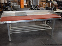 Rvs werktafel vv kunststoffen werkblad afm 200x90cm - afbeelding 1 van  2