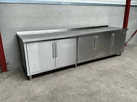 Rvs werktafel werkkast