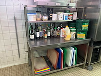 Rvs werktafels + chefrek (2x) - afbeelding 1 van  4