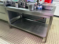 Rvs werktafels + chefrek (2x) - afbeelding 2 van  4
