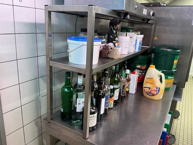 Rvs werktafels + chefrek (2x) - afbeelding 3 van  4