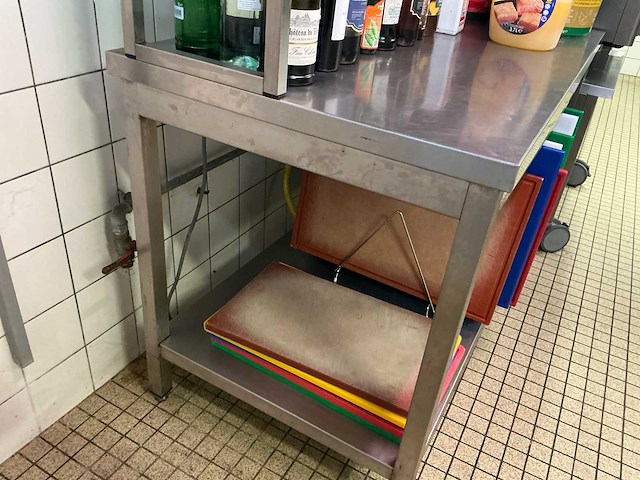 Rvs werktafels + chefrek (2x) - afbeelding 4 van  4