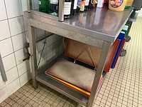 Rvs werktafels + chefrek (2x) - afbeelding 4 van  4