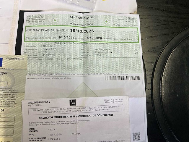 Rw - rwp2500 (kg) met handlier plateau - aanhangwagen - afbeelding 14 van  16