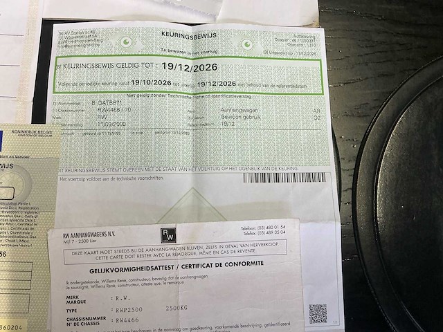 Rw - rwp2500 (kg) met handlier plateau - aanhangwagen - afbeelding 15 van  16