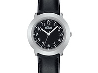 S. oliver women's quartz watch with black dial analogue display quartz leather so 50-15015-41 lqr - afbeelding 1 van  1