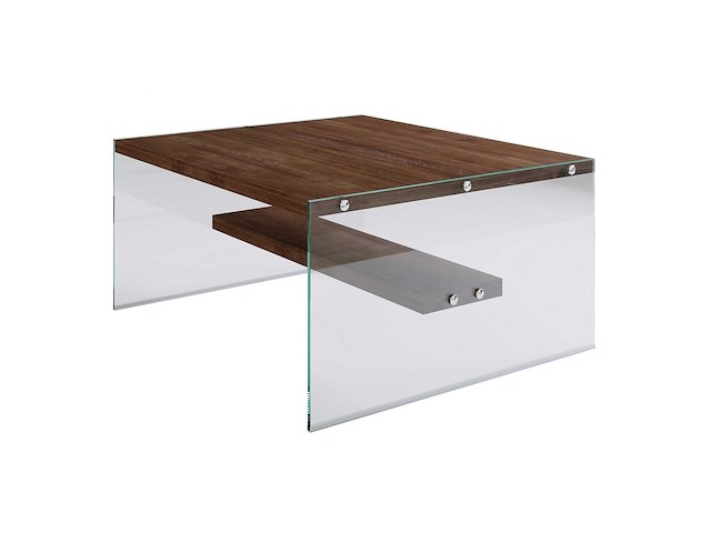 S1 salontafel | gehard glas | walnoot - afbeelding 4 van  5