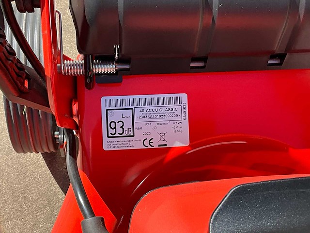 Sabo 40-accu classic grasmaaier - afbeelding 6 van  9