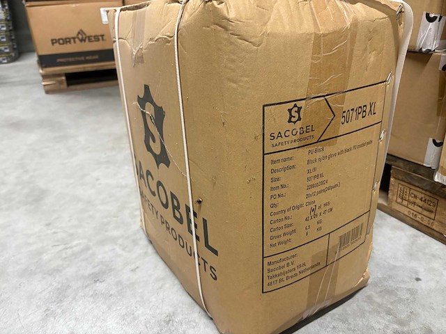 Sacobel - 5071pb - montagehandschoenen maat xl (240x) - afbeelding 2 van  2