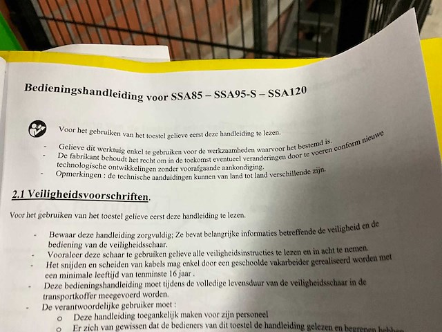 Sadinter ssa hydraulische kabelsnijtang - afbeelding 4 van  5