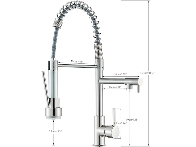 Saeuwtowy 3-kleuren led-keukenkraan - afbeelding 2 van  5